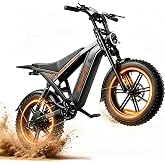COMFLY ES4 Pro Electric Dirt Bike for Adults, 48V City Ebike with 90N&middot;M Torque, 35&deg; Climbing, 20&times;4.0" Fat Tire, Dual Hydraulic Suspension&amp; Brakes, UL2849 7-Speed Off-Road Electric Motorcycle with LCD