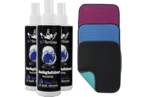 TonGass (3+3 Pack Bowling Ball Cleaner Spray Kit with Bowling Towel (Multicolor), Portable Bowlings Cleaner Set Accessories, 