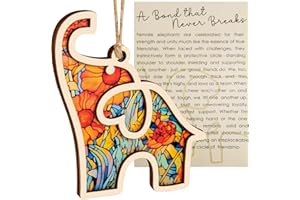 AKTEAM Elephant Gifts for Women with Story Card, Friendship Gifts for Women Tribe, Best Friends Ideas, Unique Elephant Ornament for Sisterhood