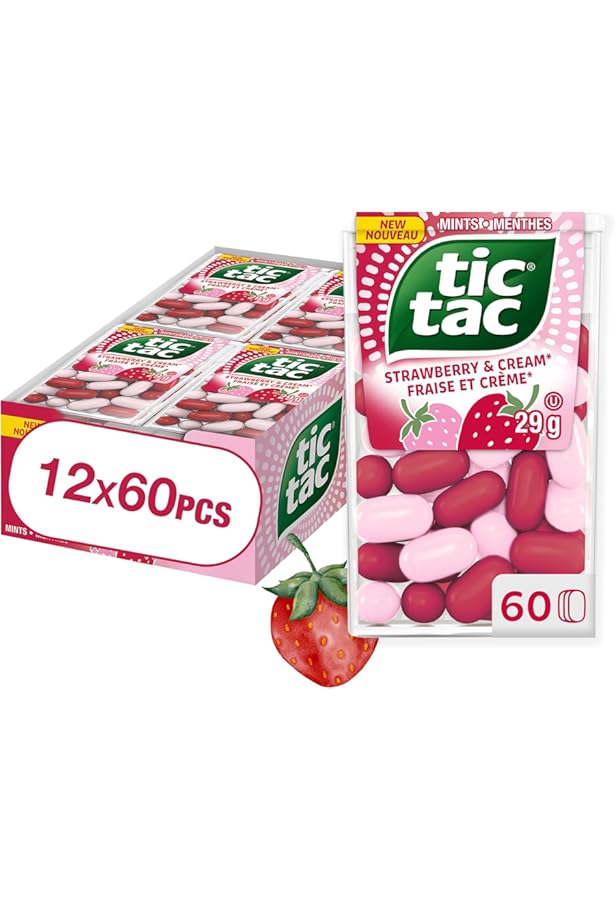 tic tac Strawberry Fields Singles, 1 Ounce (Pack of 12