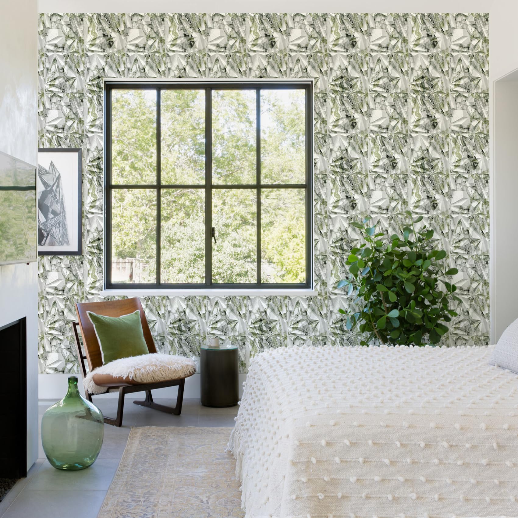 STICKGOO 33 Pack 3D Wall Panels For Interior Wall Decor, Modern Diamond ...