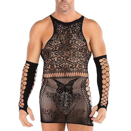 Sexy Lingerie for Men, Hollow Out Stretchy Dresses Sleepwear Oversized Mesh  Dress Temptation Teddy Babydoll Black in Dubai - UAE | Whizz Underwear