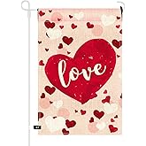 TUPARKA 12 X 18 Inches Valentine’s Day Garden Flag Home Garden Flag Set Decoration for Valentine’s Day Party Supplies Love Design