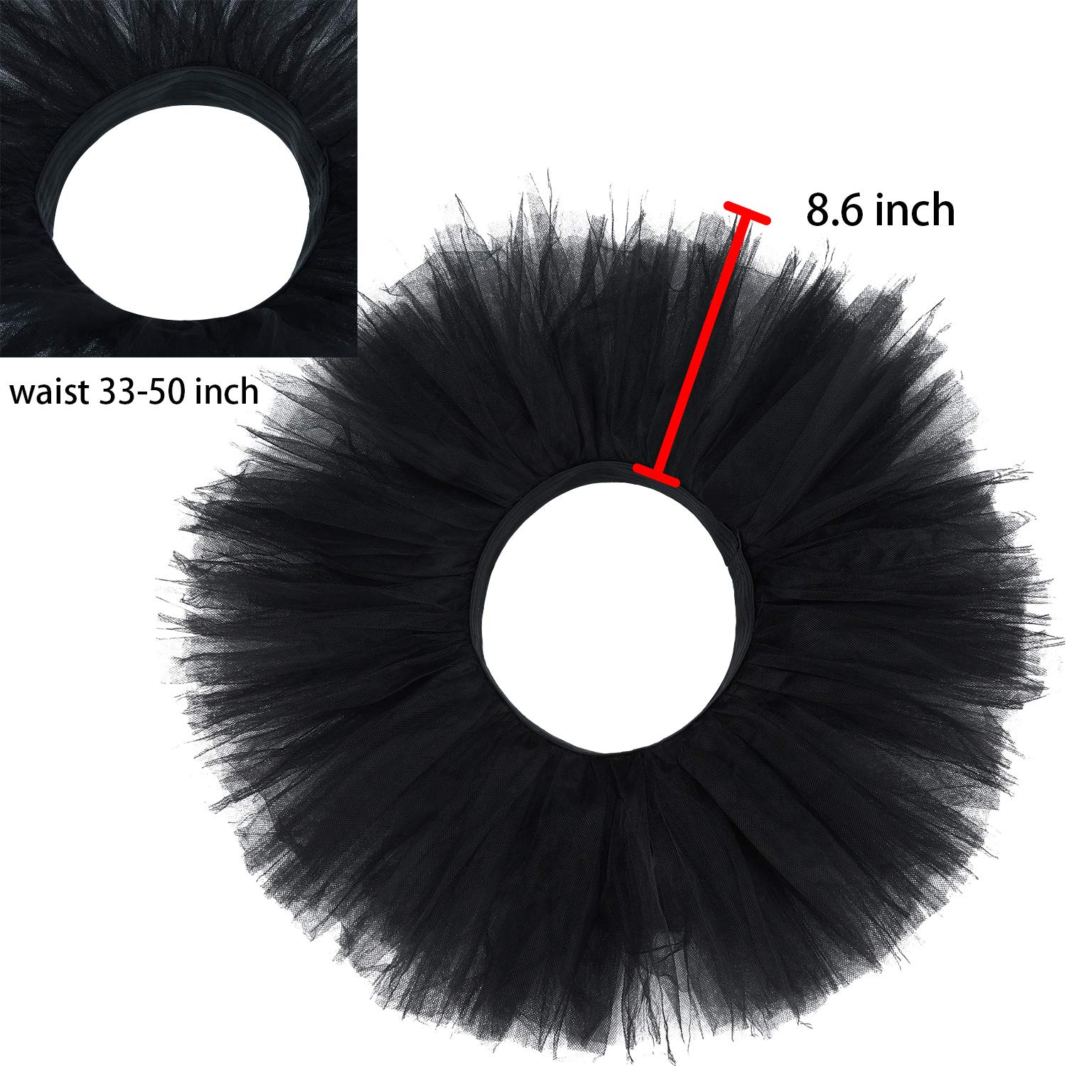 3 Pieces Halloween Costume Accessory Set Includes Tutu Skirt Spider Headband Black Necklaces for Halloween Party Favors