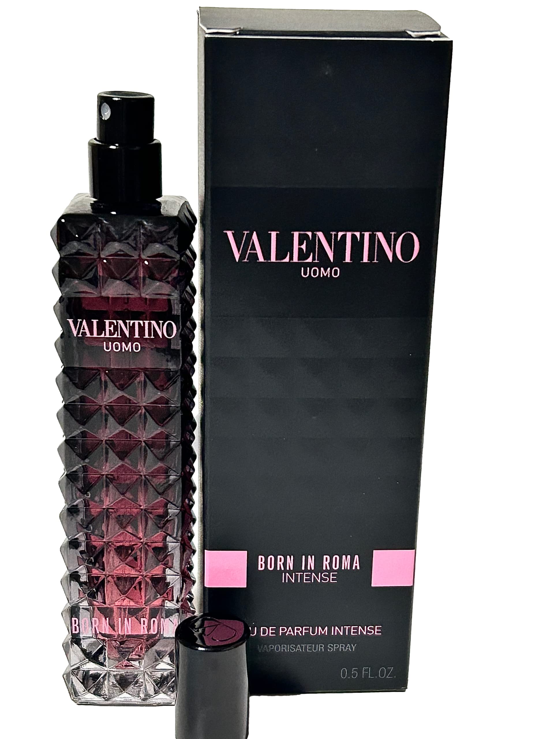 Valentino UOMO Born In Roma INTENSE Men Travel Spray EDP MINI Perfume 15 ML / 0.5 Fl Oz