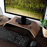 kalibri Walnut Universal Computer Monitor Stand Desk Dock 53x25.5x9.5 cm view 2