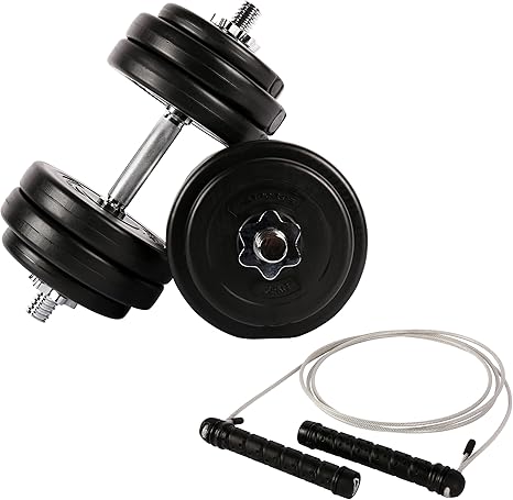 Fitness – Juego para todo el cuerpo – 30 kg mancuernas + Comba con ...
