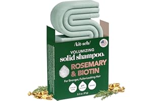 Kitsch Rosemary & Biotin Shampoo Bar – For Hair Growth, Strengthening, Thickening & Volumizing Shampoo for Women and Men – Free of Parabens, Sulfates & Silicones – Made in USA – 3.2 oz