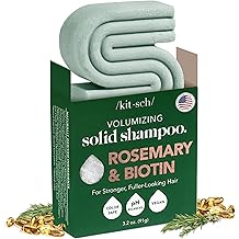 Kitsch Rosemary &amp; Biotin Shampoo Bar - For Hair Growth, Strengthening, Thickening &amp; Volumizing Shampoo for Women and Men - Fr