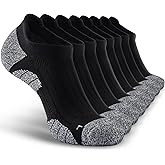 SITOISBE Men's No Show Compression Athletic Socks, Cushioned for Running Hiking