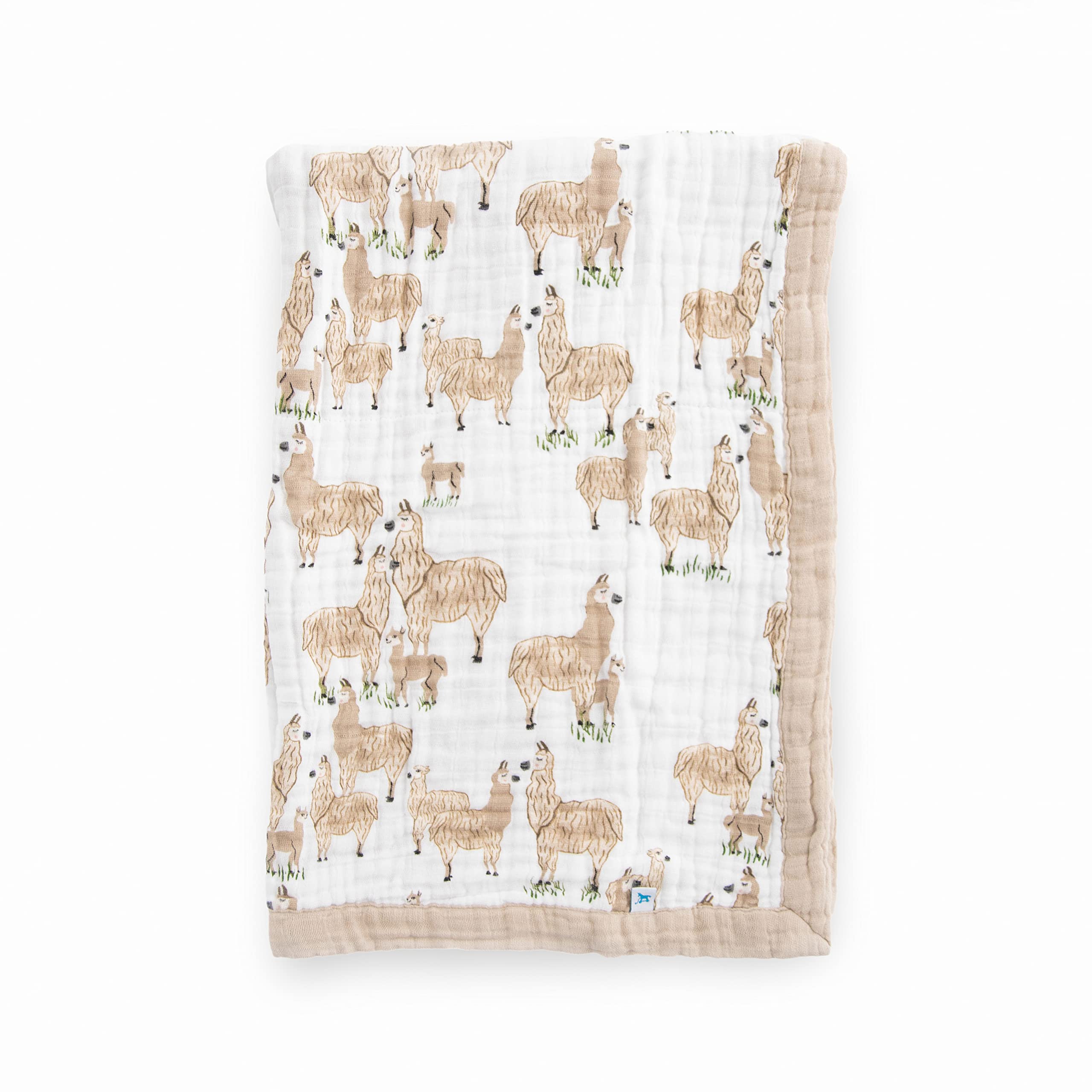 Photo 1 of Little Unicorn Newborn Receiving Quilt | Ultra- Soft, Multi-Layered Muslin Fabric | Gift for Newborns & on-The-go (Llama Llama)