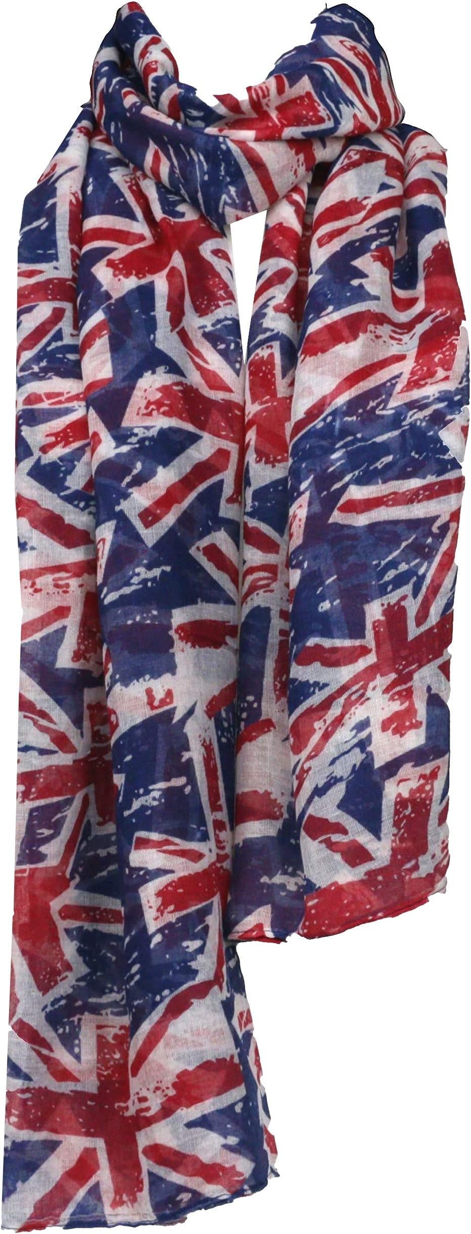 UK Scarf UNION JACK Flag Prints Womens Ladies Souvenir Scarves