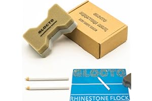 GLOCTO Brush Tool to Spread Rhinestones for Templates Stencil Magic Sticky Flock