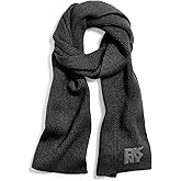 DKNY womens Soft Knit Scarf With Logo Patch