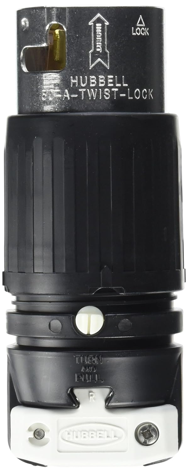 Hubbell Cs6365c Locking Plug 50 Amp 125 250v 3 Pole And 4 Wire Amazon Com Industrial Scientific