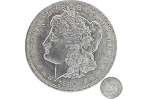 XONHYICN Rare Collectible Antique Historical Coin Exquisite Cameo Design Old Silver Dollar Souvenir Reproduction Artwork Uncirculated Morgan Collection Silver Dollar 1880 (1PCS)