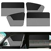 CCNU Magnetic Car Window Shades 4PCS Front &amp; Rear Side Window, UV Protection Sun Block Curtains, Half Blackout &amp; Half See‑Through Sunshade Covers for Cars, Trucks, SUVs, Heat Glare Privacy Accessories