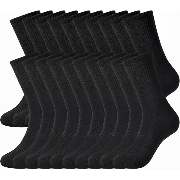 6 Pares De Calcetines Deportivos Para Hombre Talla Grande 11-14 - De Bambú, Cómodos Y Transpirables