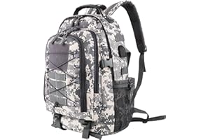 aiGear Tactical Backpack for Men, 35L Military Backpack, 3-Day Bug Out Bag for Camping Hiking Hunting with Molle System Army Daypack (35L ACU)