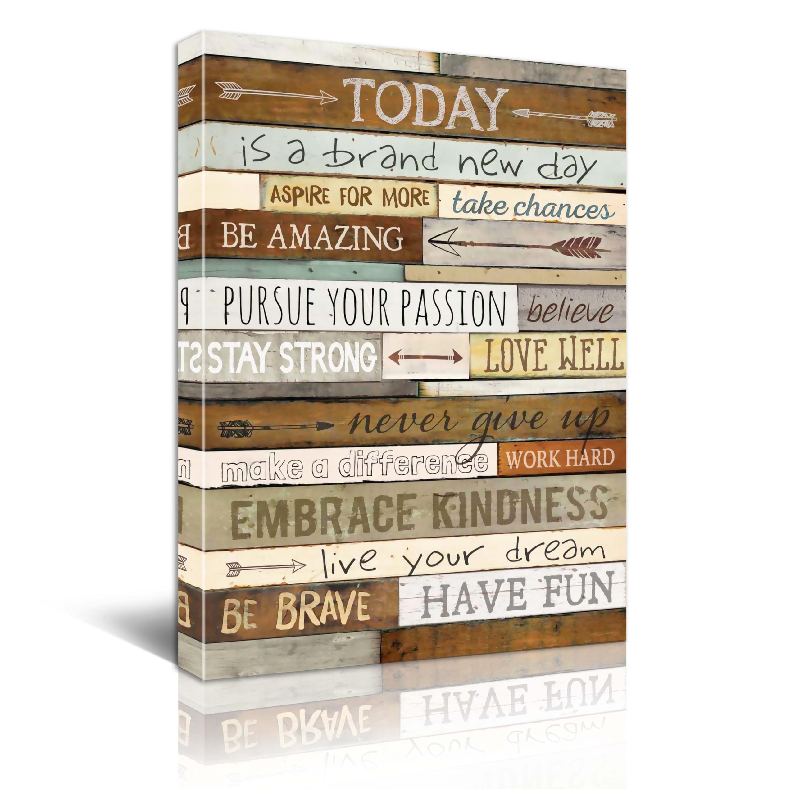 Inspiration Wall Art for Office Quotes Theme Wall Decor for Women Motivational Canvas Prints Framed Wall Art for Bathrooms Motivational Modern Canvas Art Wall Decor Office Size 16 x 24 Inch