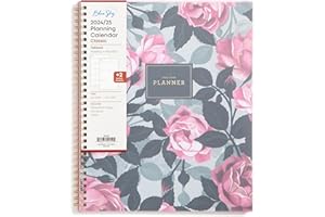 Blue Sky 2024-2025 Academic Year Weekly and Monthly Planner, 8.5" x 11", Frosted Flexible Cover, Wirebound, Roosevelt Pink (150150)