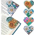 8 PCs Diamond Art Corner Bookmarks Leather Dimond Painting Book Mark Kit For Adults Paint By Dots Bookmarkers Craft DIY Gem Small Dotz Gifts For Women Mandala Flower Pink Lotus 460830295417044994
