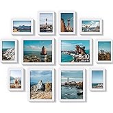 Vittanly 12 Pack Picture Frames Collage Wall Decor for Mounting or Tabletop Display, Gallery Wall Frame Set for Family, Multi Sizes Including 4pcs 8x10, 4pcs 5x7, 4pcs 4x6, White