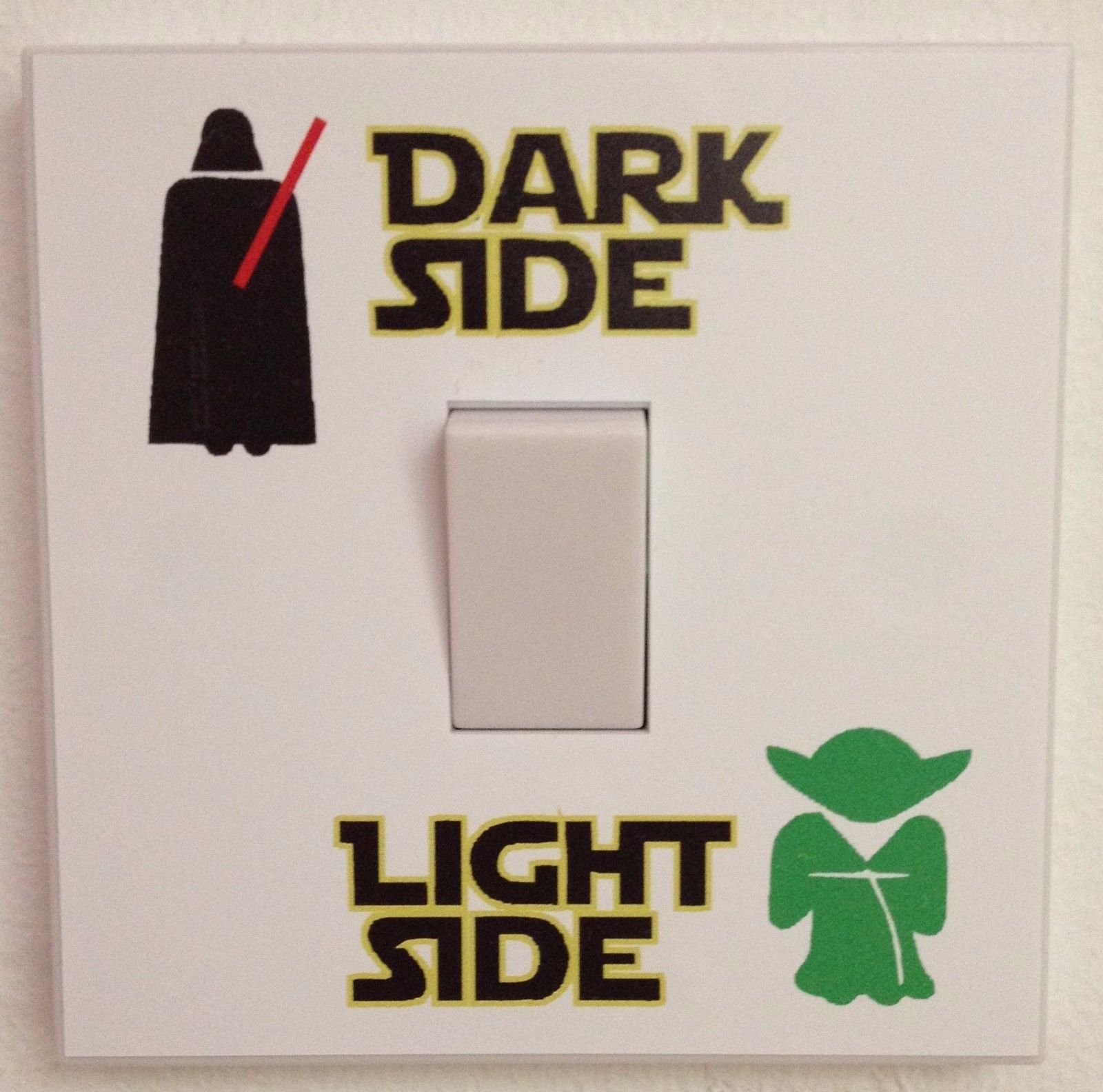 Dark Light Side Light Switch Vinyl Sticker for Bedroom Removable
