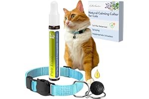 ROLLERPAWSTER Cat Urination Deterrent Calming Collar, Anti-Pee & Anxiety Relief, Stop Cats from Urinating in House (Niaouli)