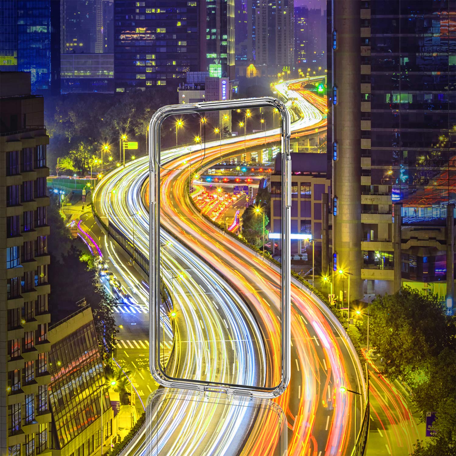 iPhone 11 Pro Max Case, CLONG Compatible with iPhone 11 Pro Max Case, Crystal Clear Anti-Scratch Shock Absorption TPU/PC Bumper Protective Cover Case for 6.5inch Apple iPhone 11 Pro Max, HD Clear