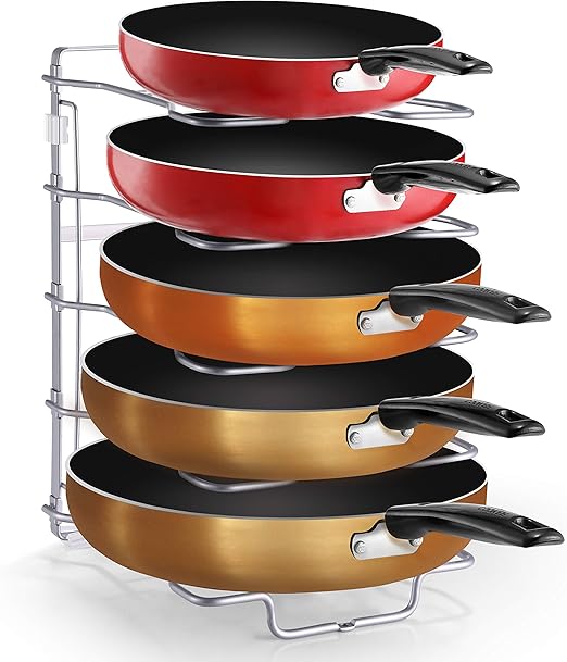 Simple Trending - Organizador de bandeja y tapa para olla ajustable