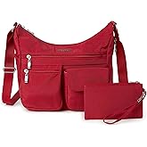 Baggallini womens Everywhere Bagg Crossbody Women 11x9 Lightweight Nylon Hobo Water-resistant Travel Bag W/Rfid