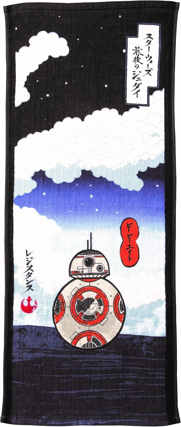 Amazon Co Jp 丸眞 フェイスタオル Star Wars スターウォーズ 8 34 80cm ビービーエイト ネイビー ホーム キッチン