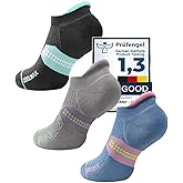 Juclise Bamboo Viscose Compression Running Athletic No Show Sock Women, Wicking Cushioned AntiBlister Walking Breathable