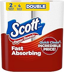 Scott Paper Towels, Choose-A-Sheet, 2 Double Rolls = 4 Regular Rolls (108 Sheets Per Roll)
