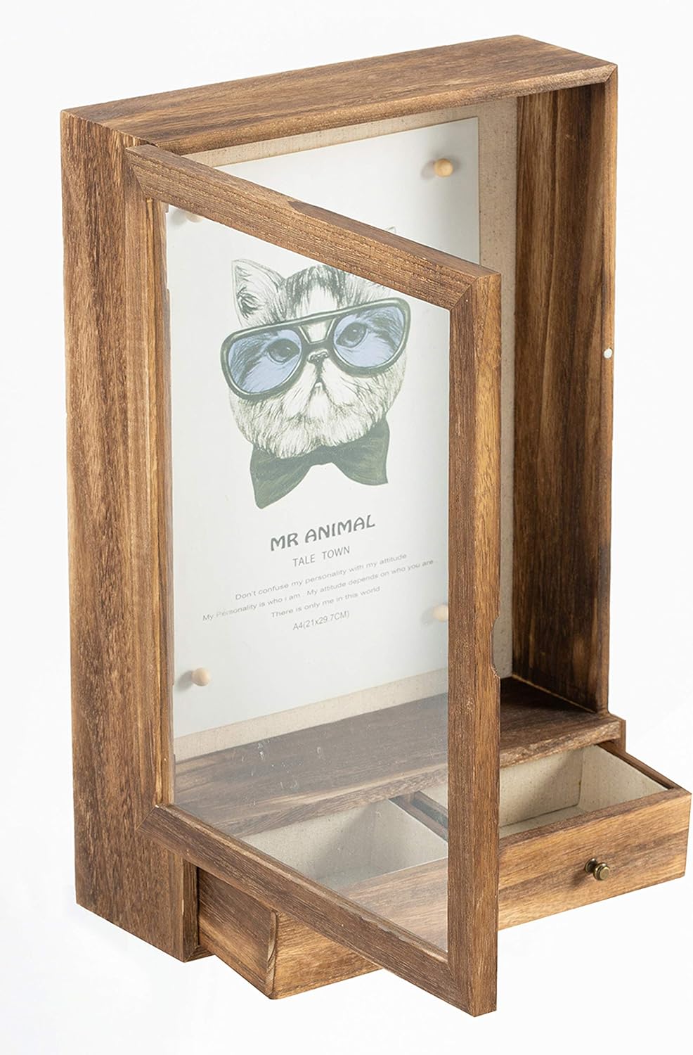 Download Shadow Box Display Case 11 X14 Shadowbox Frame With Linen Board 2 Small Drawers Wall Hanging Free Standing 3d Showcase Keepsake Home Decor Home Kitchen Environews Tv