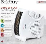 Beldray Electric Flatbed Fan Heater 2000 W Upright with 2 Heat Settings view 3