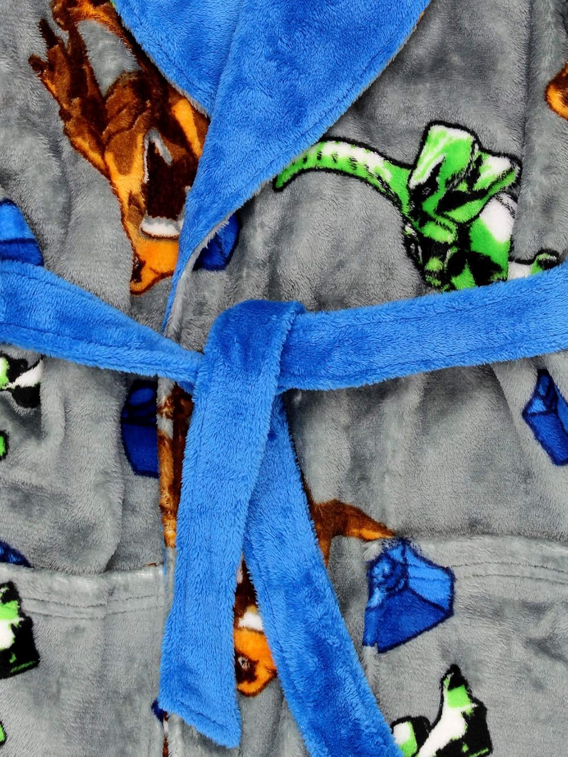 Lego Jurassic World Dinosaur Boys Fleece Bathrobe Robe: Clothing