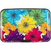 Kaabao Credit Card Holder, Metal Card Wallet RFID Blocking Mini Slim Aluminum Business Hard Card Case for Women Men (Motley Floral)