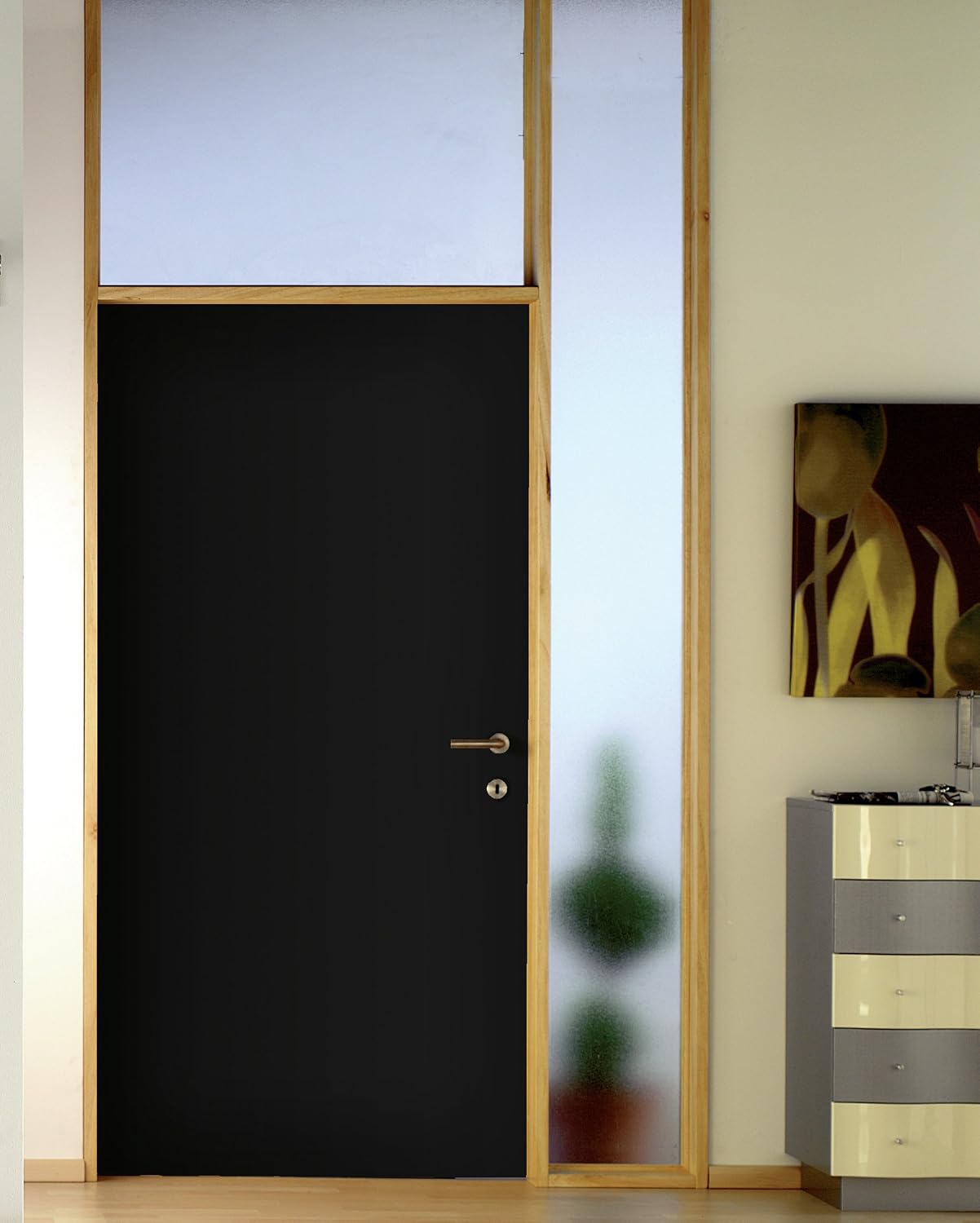 d-c-fix vinyl wrap Black matt plain 45 cm x 2 m, sticky back plastic roll for furniture kitchen & cupboards - Image 3