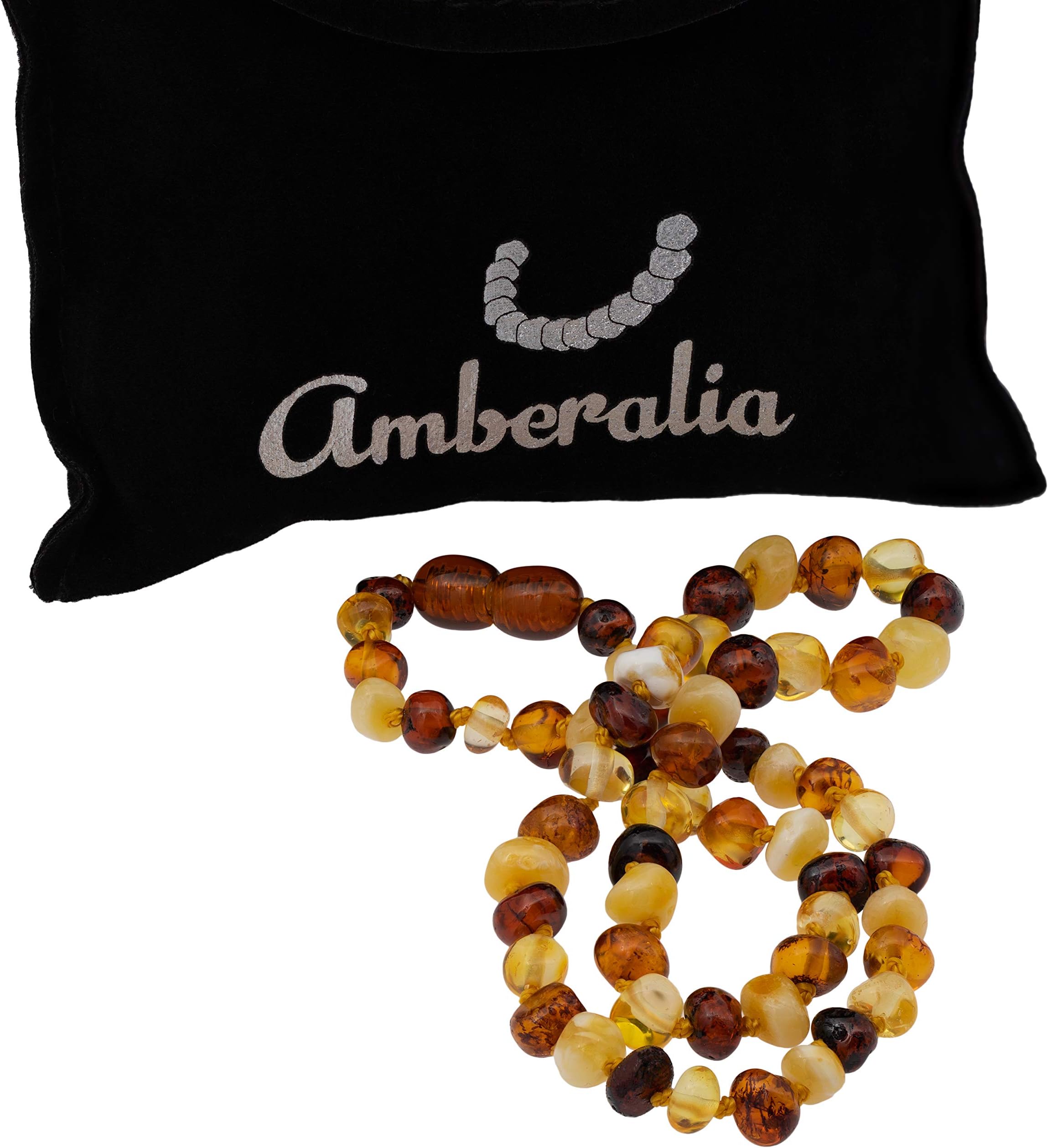 Baby Baltic Amber Teething Necklace, GIA certificated, Drooling and Teething Relief - Boost Immune System - Infants/Toddler
