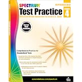 Carson Dellosa Spectrum 4th Grade Test Practice Workbook All Subjects, Ages 9 to 10, Grade 4 Test Practice Math, Language Arts, Reading Comprehension, Vocabulary, Writing, and Math - 160 Pages
