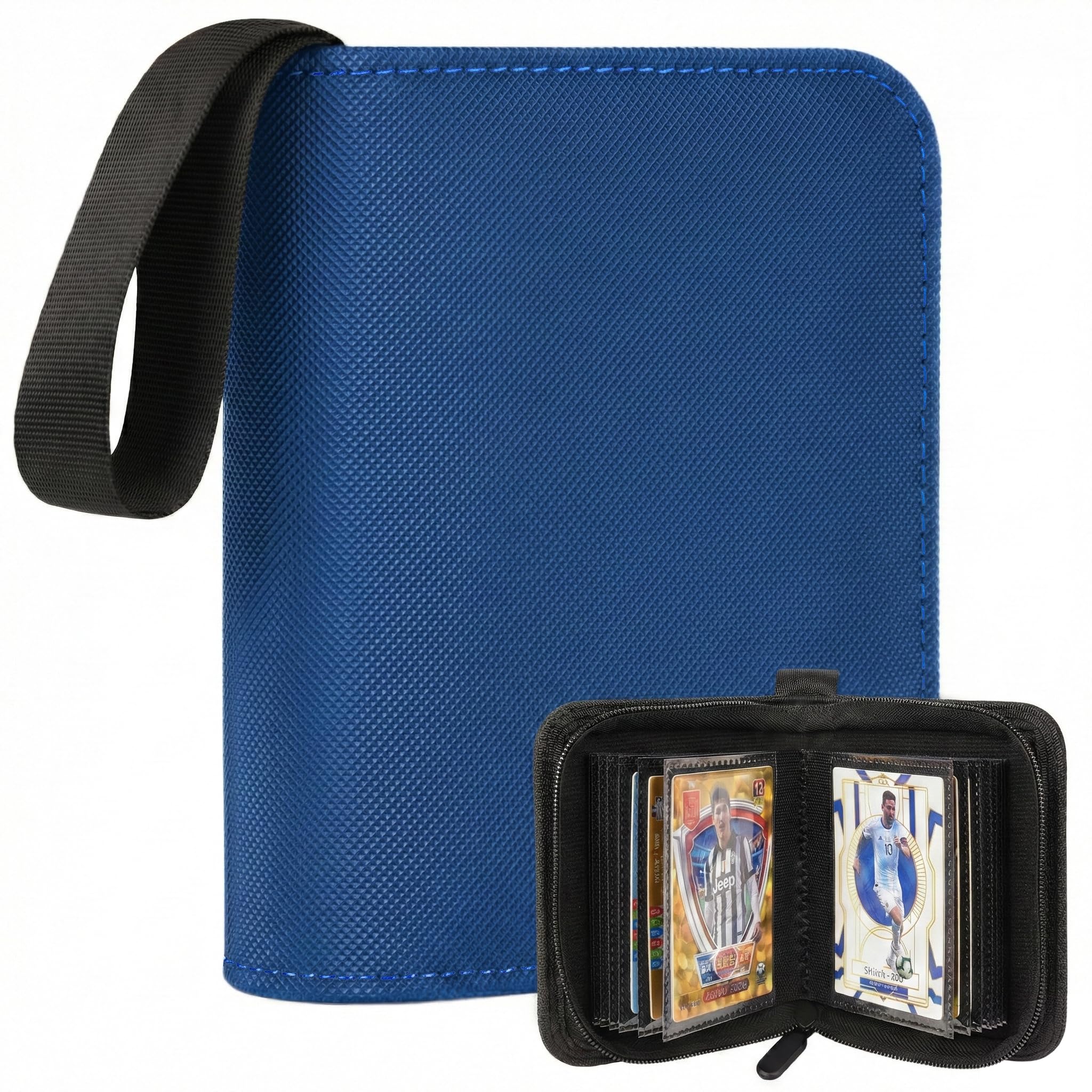 Photo 1 of 1 Pocket Card Binder–Collectible Trading Card Album,Single Card Holder with 20 Pages,Holds 40 Cards, Side-Loading Mini Binder for TCG,MTG,Sports,Baseball,Football, Small Sports Card Book,Royal Blue