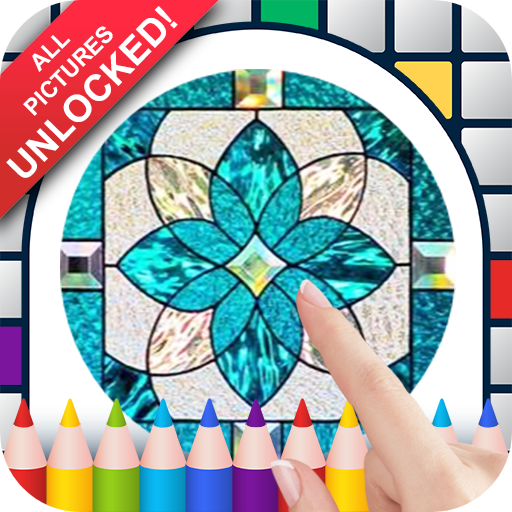 Stained Glass Windows Color By Number No Ads Pixel Art Game Coloring Book Pages Happy Creative Relaxing Paint Crayon Palette Zoom In Tap To