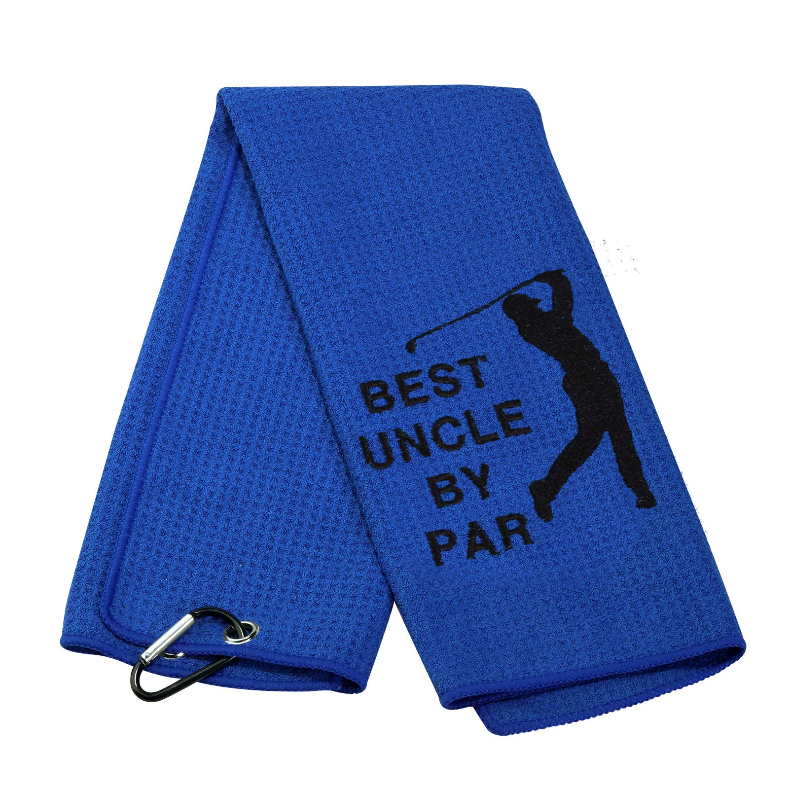 Best Uncle by Par Golf Towel Uncle Golf Gift Embroidered Golf Towel Gift Golf Towel with Clip (Best Uncle by Par T)