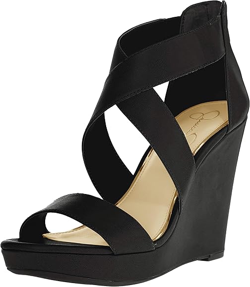 strappy tie up wedges