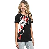 Disney Womens T-Shirt Eeyore or Minnie Mouse Lean in Side Print
