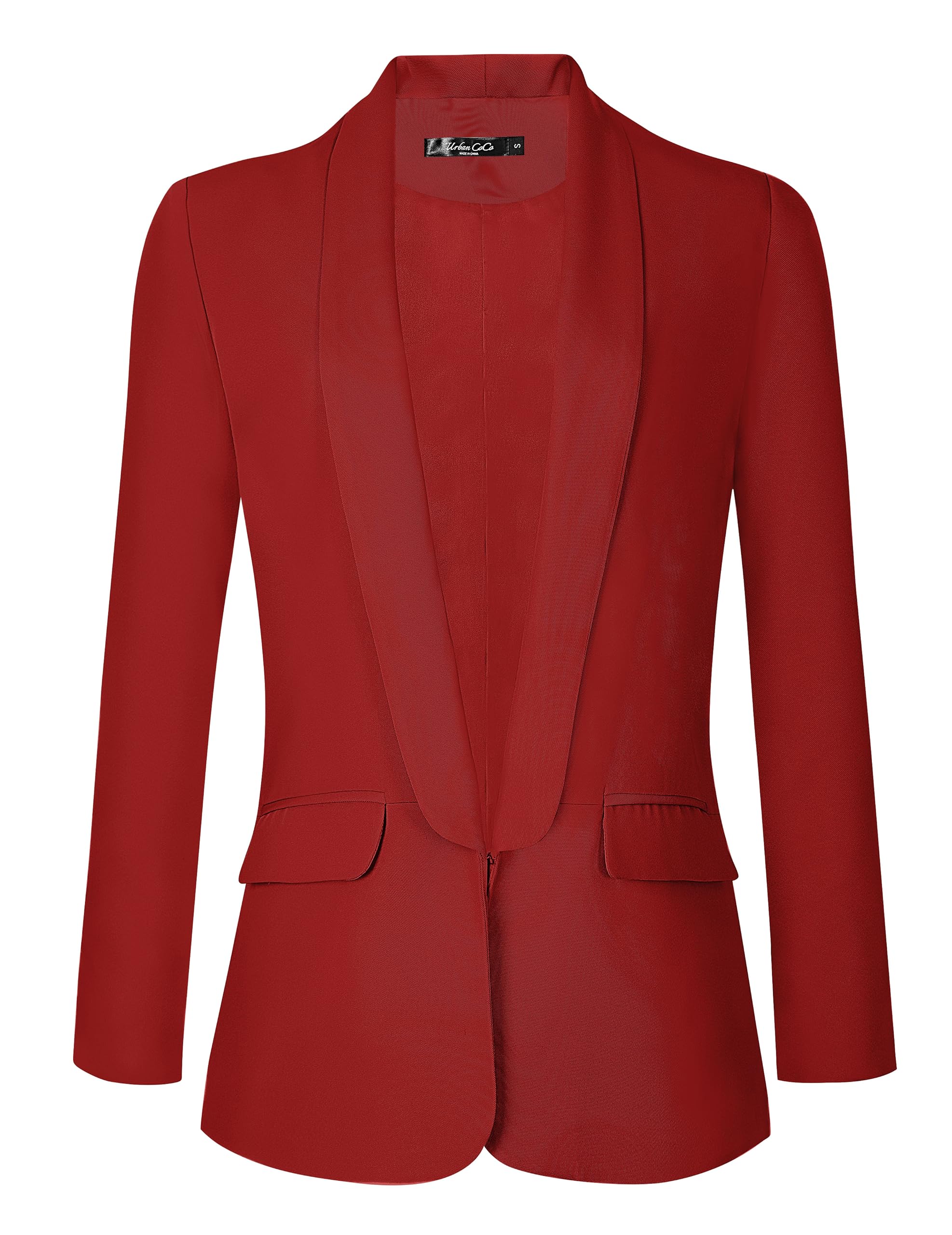 Photo 1 of Urban CoCo Women's Office Blazer Jacket Open Front (L, Red)