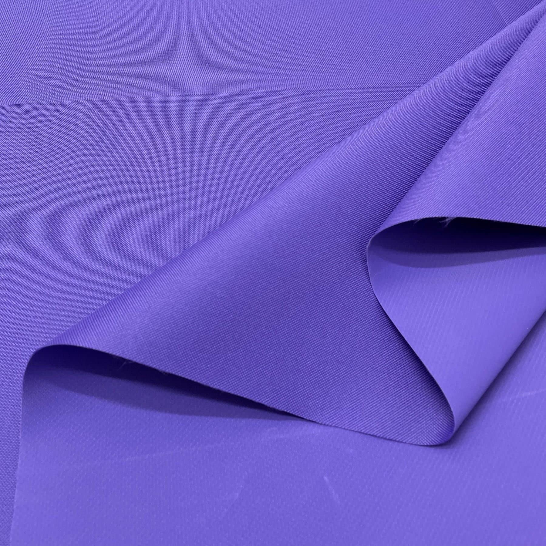 7oz Water Repellent Outdoor Canvas Fabric Waterproof Tear Resistant Garden Furniture Plain Upholstery Grade Fire Retardant - Purple - 4m x 150cm