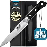 Cutluxe Utility Knife – 5.5" Paring Kitchen Knife – Forged High Carbon German Steel – Full Tang & Razor Sharp – Ergonomic Han